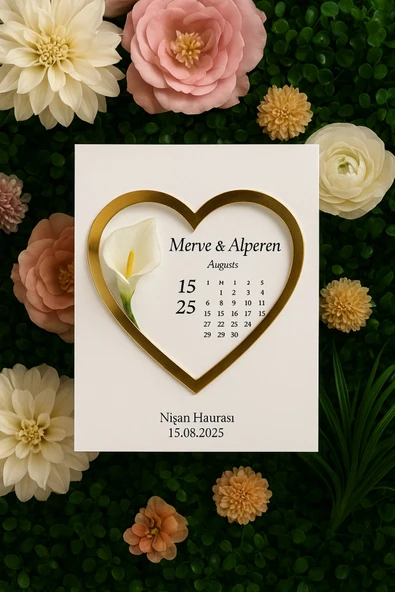 YD STORE UV Baskı Pleksi Magnet Söz, Nişan, Nikah, Düğün, Kına 10 Adet ürün görseli 1