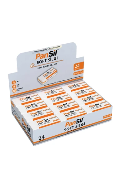 Pansil Beyaz Soft Silgi-24 Adet ürün görseli 1