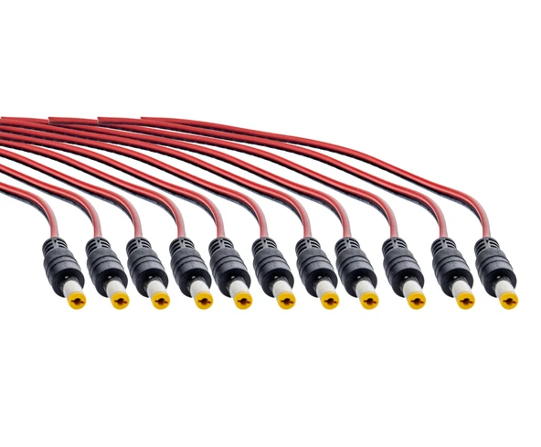 12V Kamera Besleme Power Jack - CCTV Güvenlik Kameraları için, 10 Adet ürün görseli 1