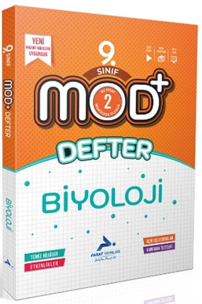 Paraf Yayınları 9. Sınıf Biyoloji MOD Defter ürün görseli 1