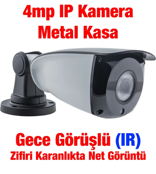 IP Kamera - Kadraj 3.6MM , IR LED, H.265, ONVIF, POE Desteği, Su Geçirmez, Gece Görüş , İç Ve Dış Mekan Uyumlu ürün görseli 1