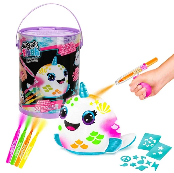 Airbrush Peluş Neon Boyama Seti - Resim 6