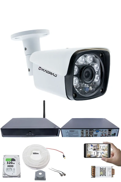1 Kameralı Güvenlik Seti - 5MP Sony SecuLens, 6 Atom LED, 1080P Full HD AHD, Gece Görüşlü, 5MP DVR + WiFi Adaptörü, V1 ürün görseli 1