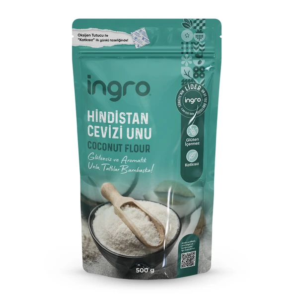 Ingro Glutensiz Hindistan Cevizi Unu 500 G ürün görseli 1