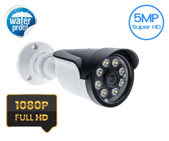 Kadraj 5mp Sony SecuLensli 1080p 8 Warm Led Colorvu Gece Renkli Görüş Su Geçirmez Full HD Güvenlik ürün görseli 1