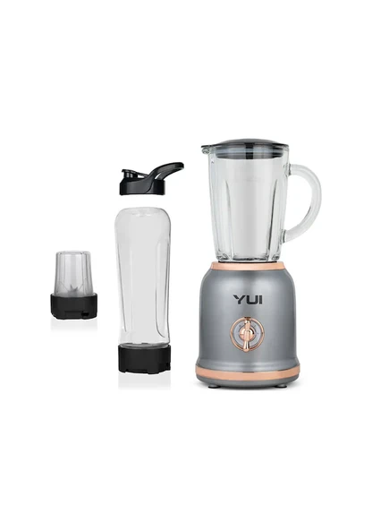 M-18 3'ü 1 Arada Retro Gri 300 W Smoothie Blender Set