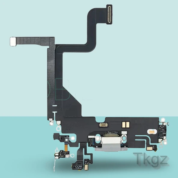 Apple İphone 13 PRO Full Şarj Soketi Filmi FLEX Orjinal (GÜMÜŞ) ürün görseli 1