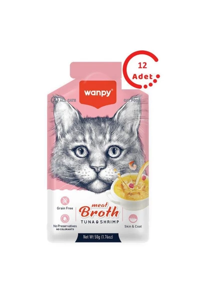 Karidesli Ton Balıklı Kedi Çorbası 50 Gr x 12 Adet ürün görseli 1