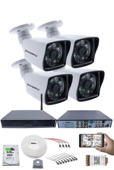 4 Kamera Seti - 5MP Sony SecuLens, 1080P Full HD AHD Güvenlik Kamerası, Gece Görüşü, 6 Atom LED, Su Geçirmez, Kolay Montaj, V1 ürün görseli 1