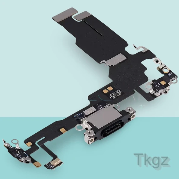 Apple İphone 15 Full Şarj Soketi Filmi FLEX Orjinal (SİYAH) ürün görseli 1
