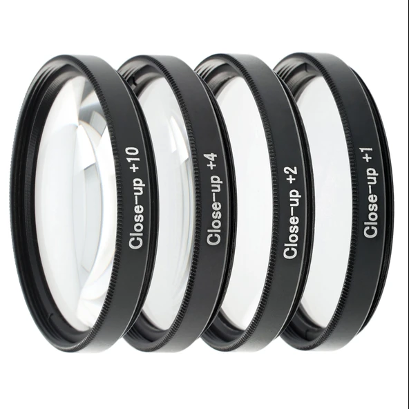Ayex 52mm Close-Up Filtre Seti – 4’lü (+1, +2, +4, +10) | Optik Cam, Metal Çerçeve, Taşıma Çantalı ürün görseli 1