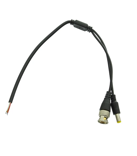 Kadraj Kablolu BNC Konnektör + DC Power Jack - 10 Adet - Güvenlik Kamerası Kablosu - CCTV ürün görseli 1