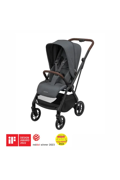 Leona 2 Çift Yönlü Uzatılabilir Sırt Desteği Tam Yatabilir Bebek Arabası Twillic Graphite ürün görseli 1