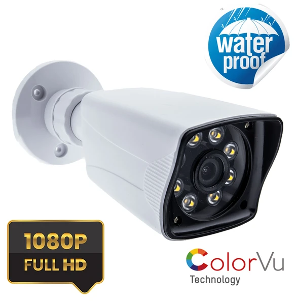 Kadraj 5MP Sony SecuLensli 1080p Full HD AHD Güvenlik Kamerası - Gece Görüşlü, 8 Ultra Warm Led, Colorvu Teknolojisi, Plastik Kasa ürün görseli 1