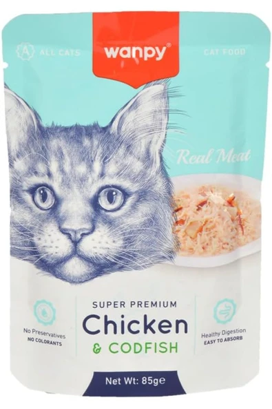 Pouch Tavuklu & Morina Balıklı Yaş Kedi Maması (85GR X 12 ADET) ürün görseli 1