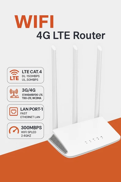 4G Modem - WiFi 4G LTE Router – Tak-Çalıştır Mobil İnternet Çözümü ürün görseli 1