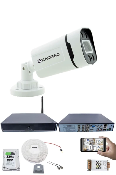 1 Kameralı Güvenlik Seti - Gece Renkli, 5MP Sony SecuLens, 1080P Full HD AHD, 4 Warm LED, 5MP DVR + WiFi Adaptörü ürün görseli 1