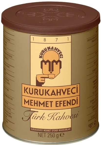 MEHMET EFENDİ TÜRK KAHVESİ 250 GR TENEKE KUTU ürün görseli 1