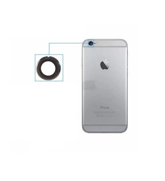 İphone 6S Kamera Camı Siyah Lens Çerçeveli ürün görseli 1