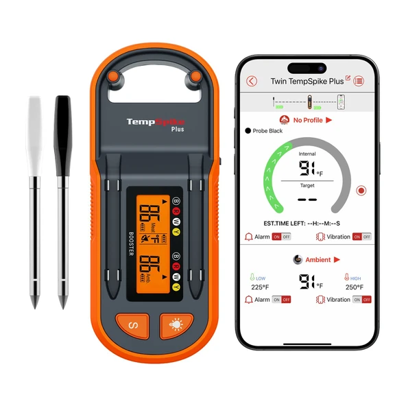 Thermopro TP972 Şarjlı 182m Kablosuz Alarmlı 2Problu Telefon Kontrollü Profesyonel Gıda Termometresi ürün görseli 1