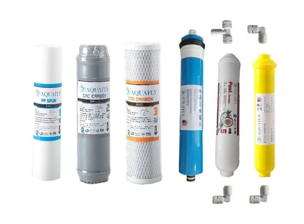 AQUA FLY Su Arıtma Cihazı Filtresi Çift Karbonlu 6lı Takım Arıtıcı Filtresi 10' AÇIK KASA UYUMLU ürün görseli 1