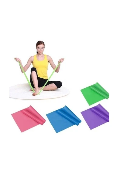 Pilates Bandı Egzersiz Lastiği Yoga Bandı Sırt Kalça Bacaklar Kolları Çalıştırma Spor Bandı ürün görseli 1
