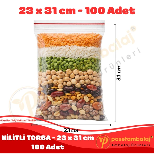 23x31 cm. Kilitli Torba (100 Adet) - Resim 4