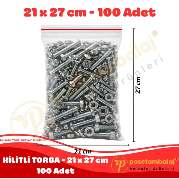21x27 cm. Kilitli Torba (100 Adet) - Resim 3