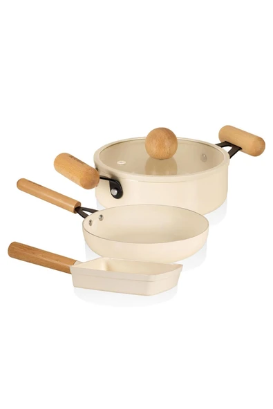 The mia cucina 4 parça kapaklı sahan ve tava seti takımı seramik kaplama ürün görseli 1