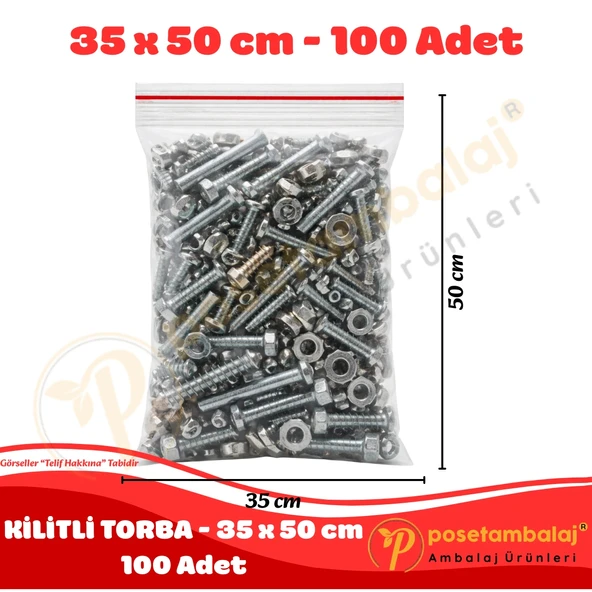 35x50 cm. Kilitli Torba (100 Adet) - Resim 2