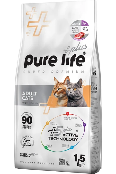 PureLife Pure Life Plus Kuzu Etli Yetişkin Kedi Maması 1.5 Kg ürün görseli 1