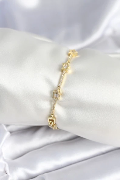 Pirinç Gold Renk Halley Yıldız Model Kadın Bileklik Vice-5353 EB-53-vice/(1395) 2980 ürün görseli 1