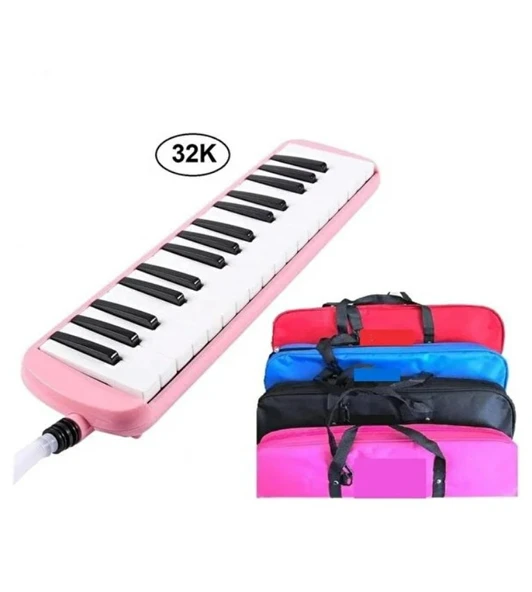 32 Tuşlu Notalı Melodika Taşıma Çantalı Südor Notalı Melodika Pembe ürün görseli 1