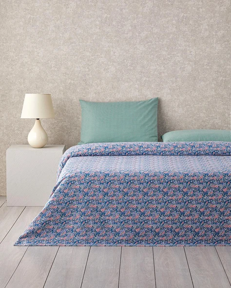 English Home Petit Chamomile Baskılı Tek Kişilik Pike Takımı 150x220 cm Pembe ürün görseli 1