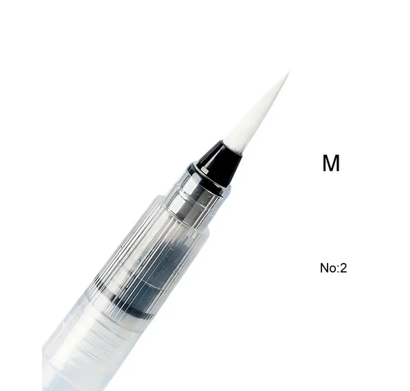Fırça uçlu, brush pen, sulu boya, su ve mürekkep hazneli, boyama kalem-M beden ürün görseli 1