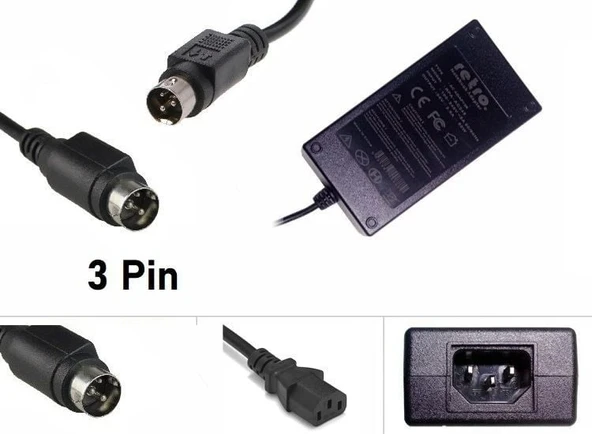 Lukhan Termal POS Barkod Etiket Yazıcı 24V 2.5A 3Pin DIN Adaptör RETRO ürün görseli 1