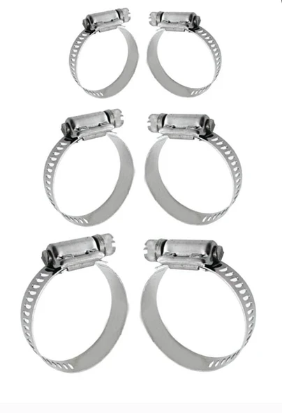 6'lı Hortum Kelepçe Set 18-20-25 MM ürün görseli 1
