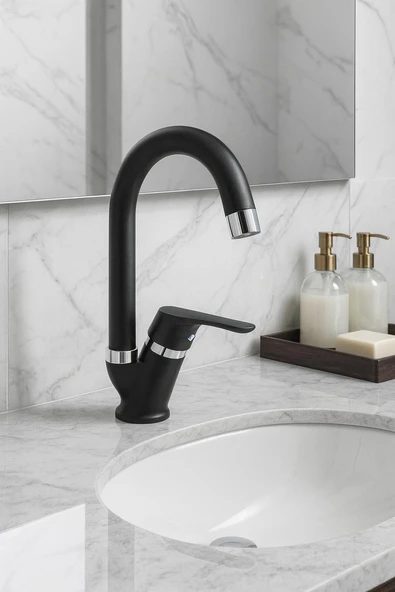 SİYAH LAVABO BATARYASI ürün görseli 1