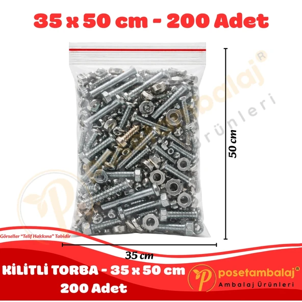 35x50 cm. Kilitli Torba (200 Adet) - Resim 2