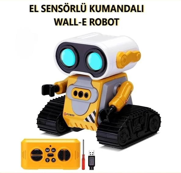 Wall-E Uzaktan Kumandalı Full Fonksiyon Şarjlı 2.4G Robot ürün görseli 1