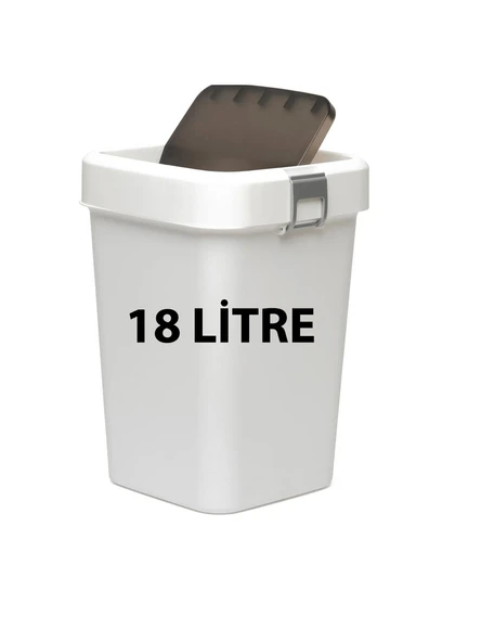 Motek COB-411 Comfort Dustbin 18 Litre Çöp Kutusu Kovası Beyaz ürün görseli 1