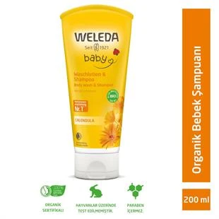 Weleda Calendula Organik Saç ve Vücut Şampuanı 200 ml ürün görseli 1