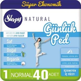 Sleepy Natural Günlük Ped Normal 40'lı ürün görseli 1
