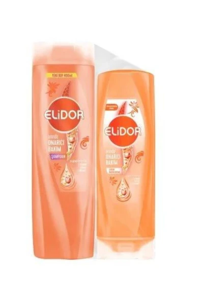 Elidor Onarıcı Bakım Şampuan 400 Ml + Saç Kremi 200 Ml Set ürün görseli 1