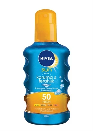 Nivea Sun Güneş Spreyi Koruma & Ferahlık Transparan SPF50 200 ml ürün görseli 1