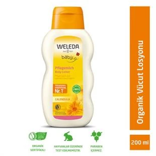 Weleda Calendula Organik Nemlendirici Vücut Losyonu 200 ml ürün görseli 1