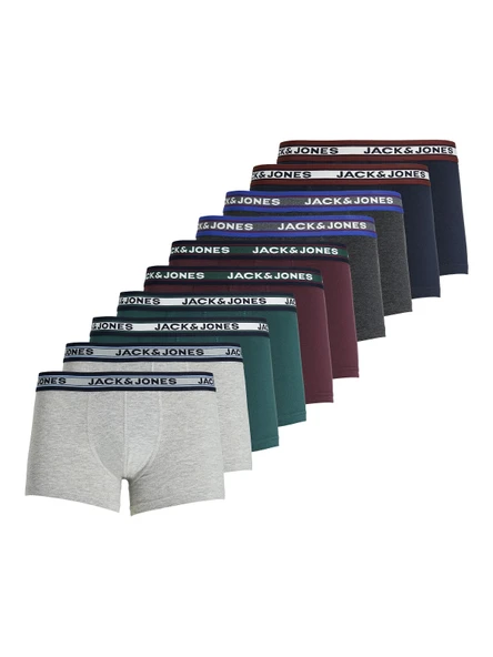 JACK JONES Erkek Pamuklu Karışık Renkli 10 lu Boxer 12189937 ürün görseli 1