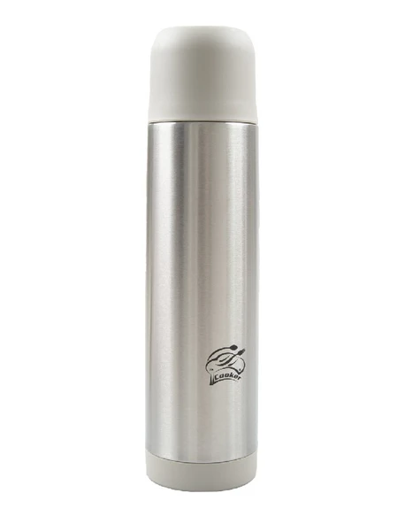 Cooker çelik matara termos  - çelik su çay termosu 300 ml. ckr2000 gri ürün görseli 1