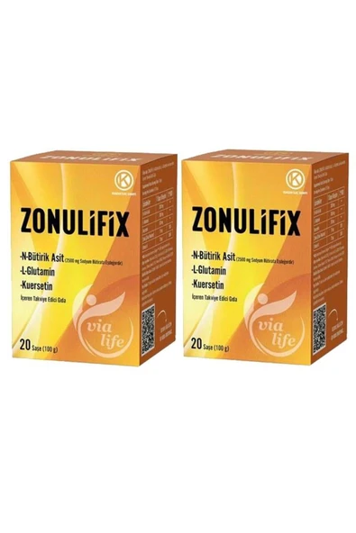 Zonulifix N-bütirik Asit, L-glutamin, Kuersetin 20 Şase - 2'li ürün görseli 1