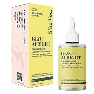 She Vec Glyc Alright Glikolik Asit Gingseng Niacinamide Tonik 200 ml ürün görseli 1